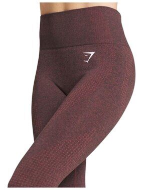 Gymshark Vital Seamless Leggings Womens Small S Cherry Brown Marl High Waisted